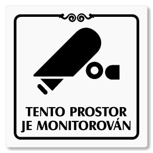 Tento prostor je monitorován, 148x148mm, bílá, Texas